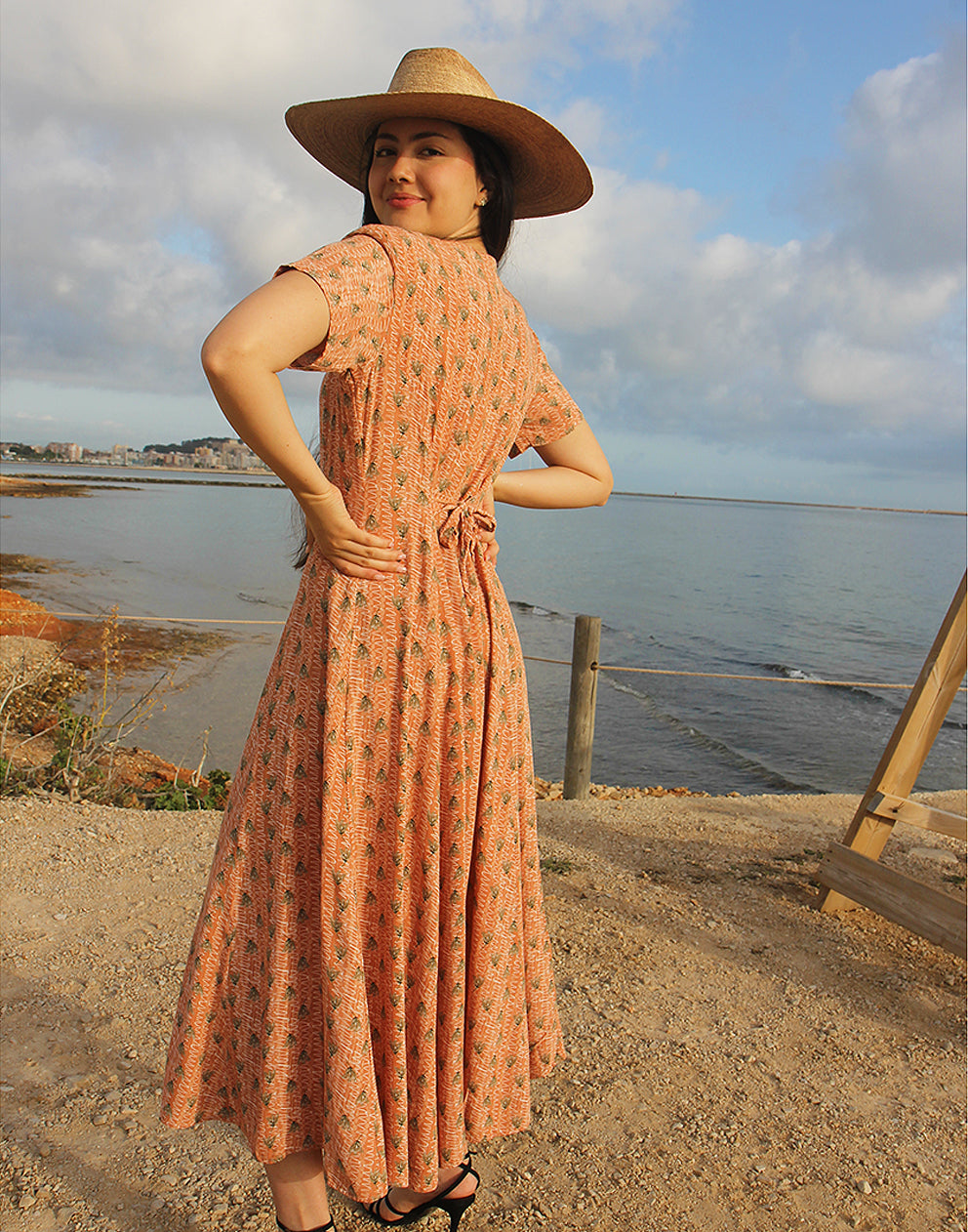 Pink Floral Maxi Dress