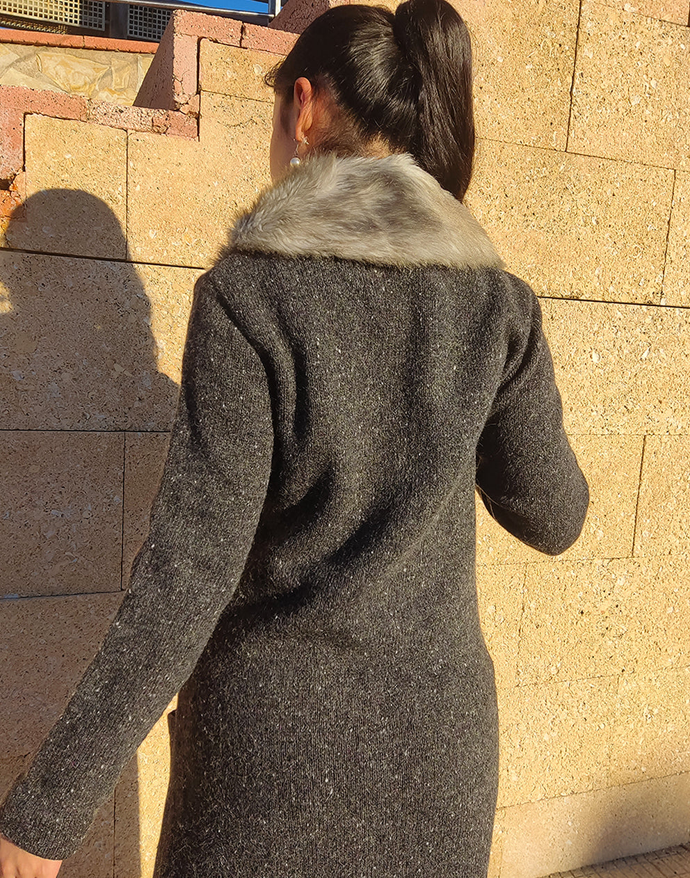 LONG GREY CARDIGAN