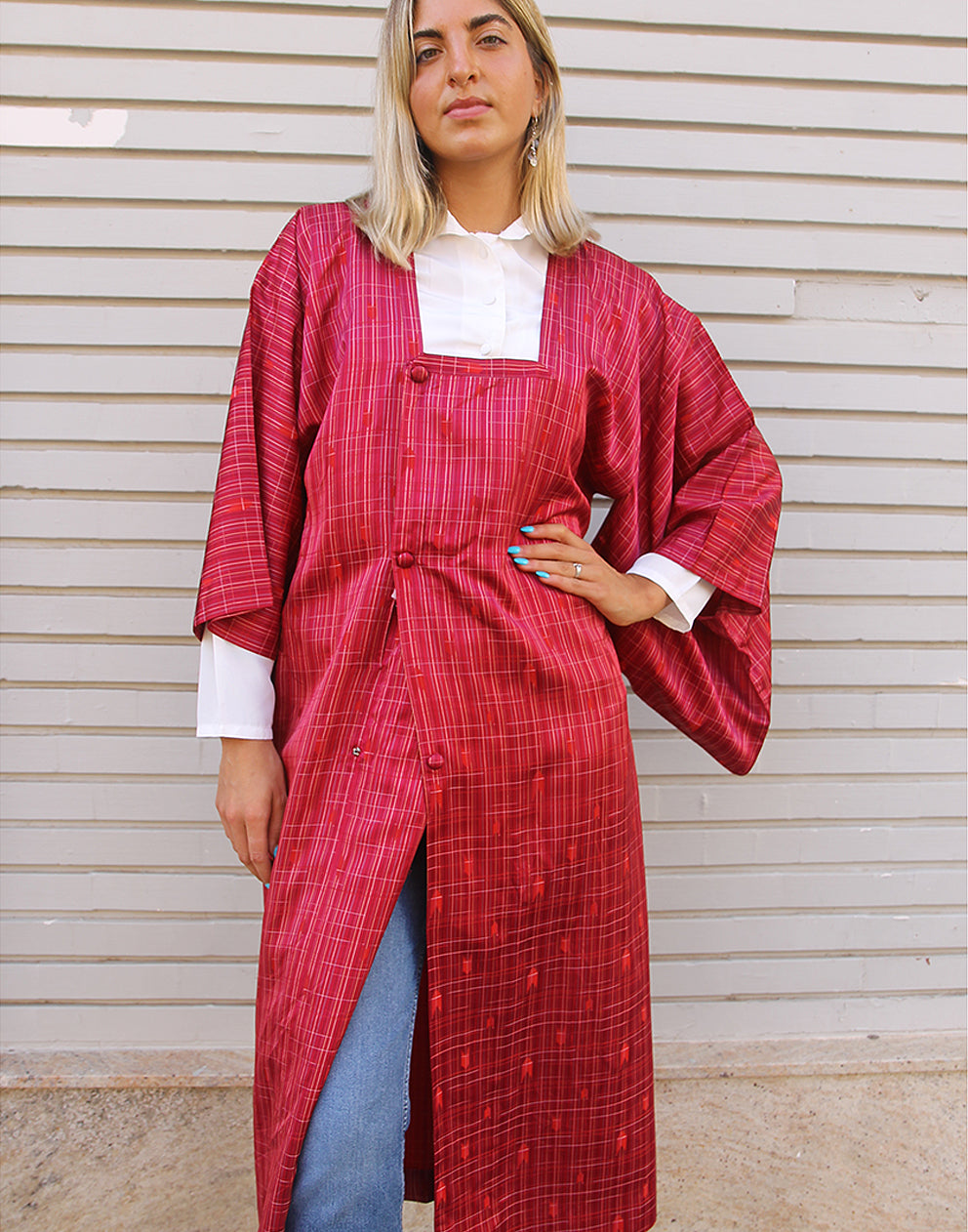 Pink Long Kimono