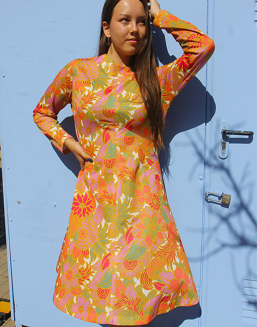 LONG SLEEVE FLORAL DRESS