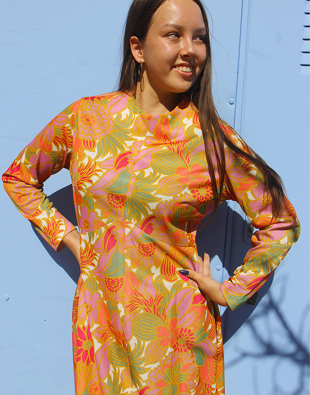 LONG SLEEVE FLORAL DRESS