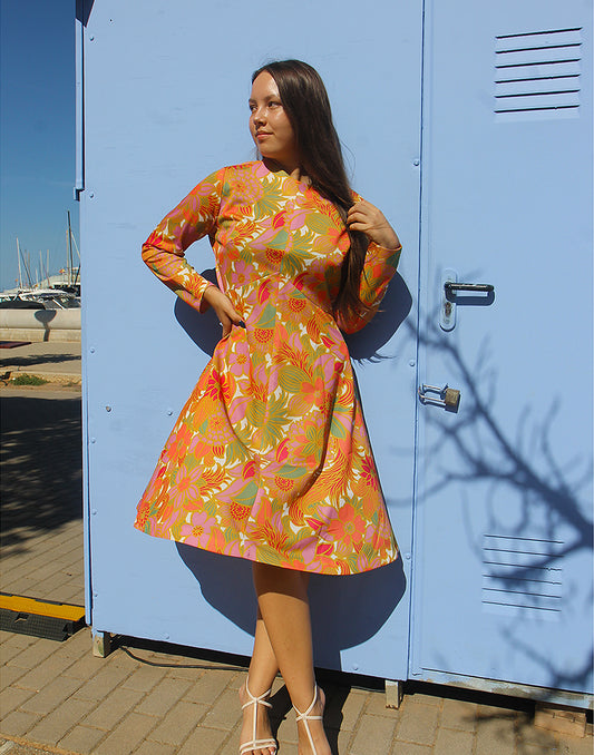 LONG SLEEVE FLORAL DRESS