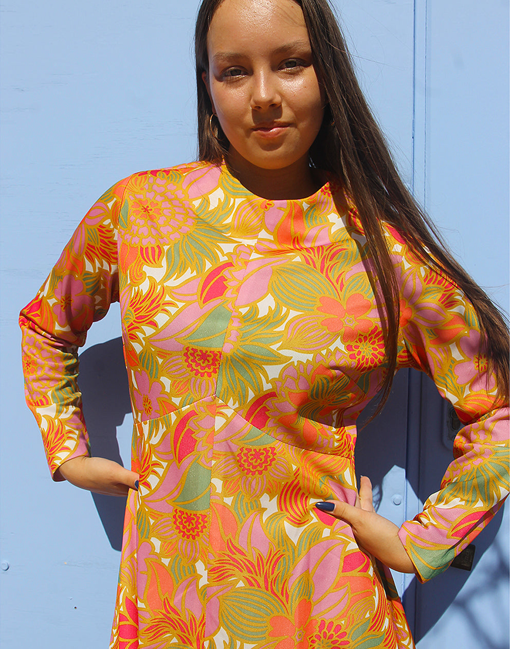 LONG SLEEVE FLORAL DRESS