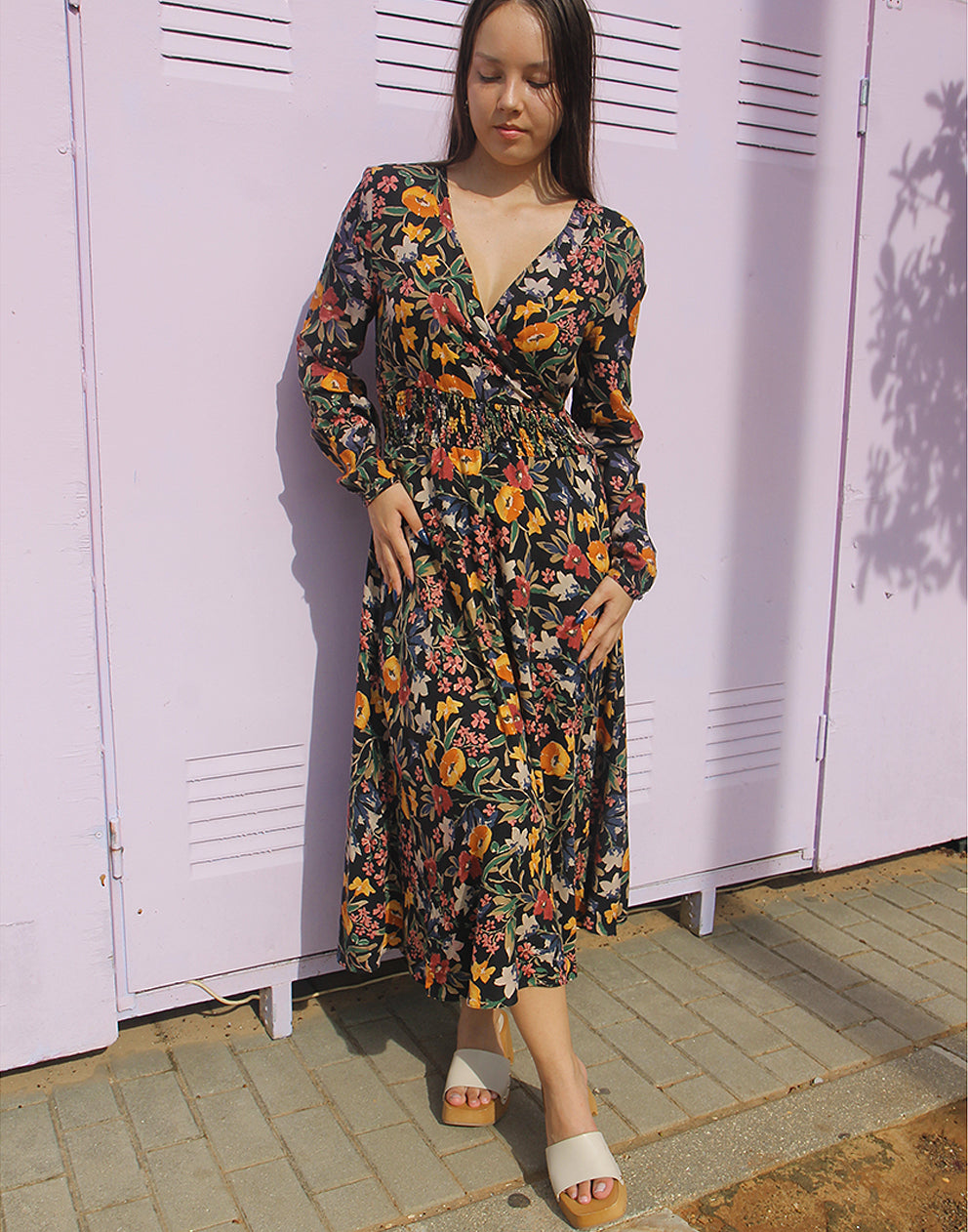 Long Sleeve Floral Dress