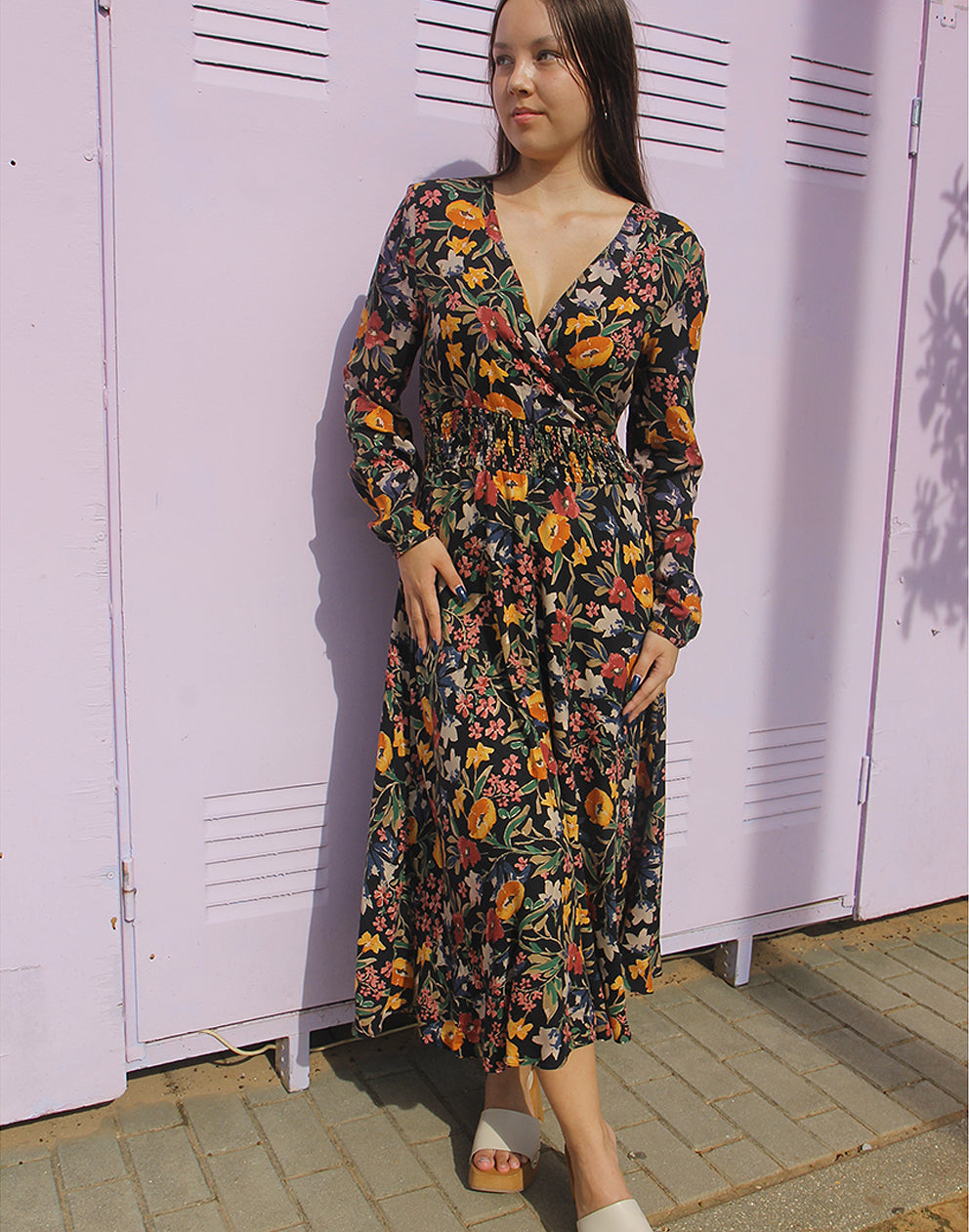 Long Sleeve Floral Dress