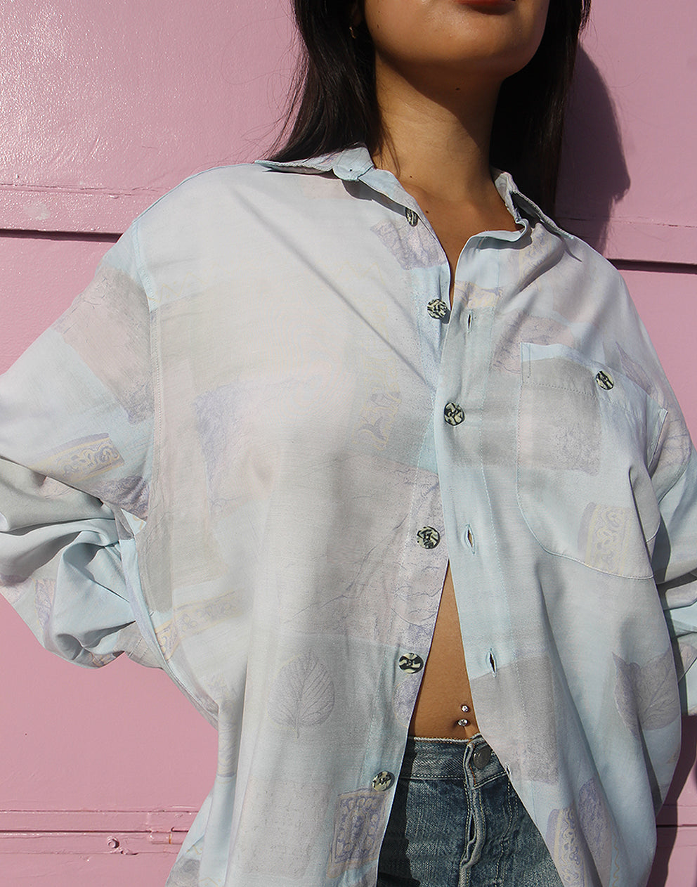 Pale Blue Long Sleeve Shirt