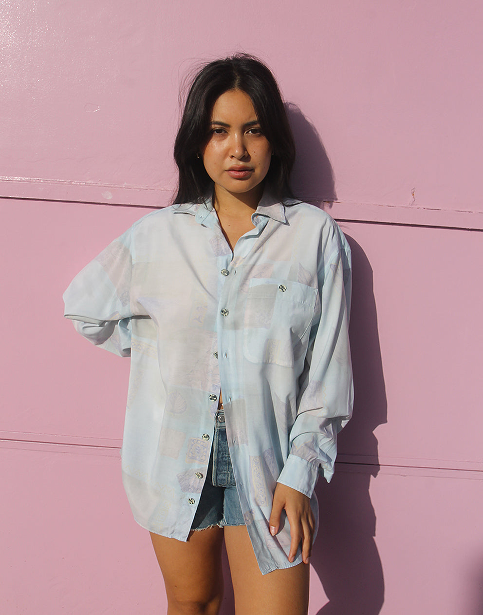 Pale Blue Long Sleeve Shirt