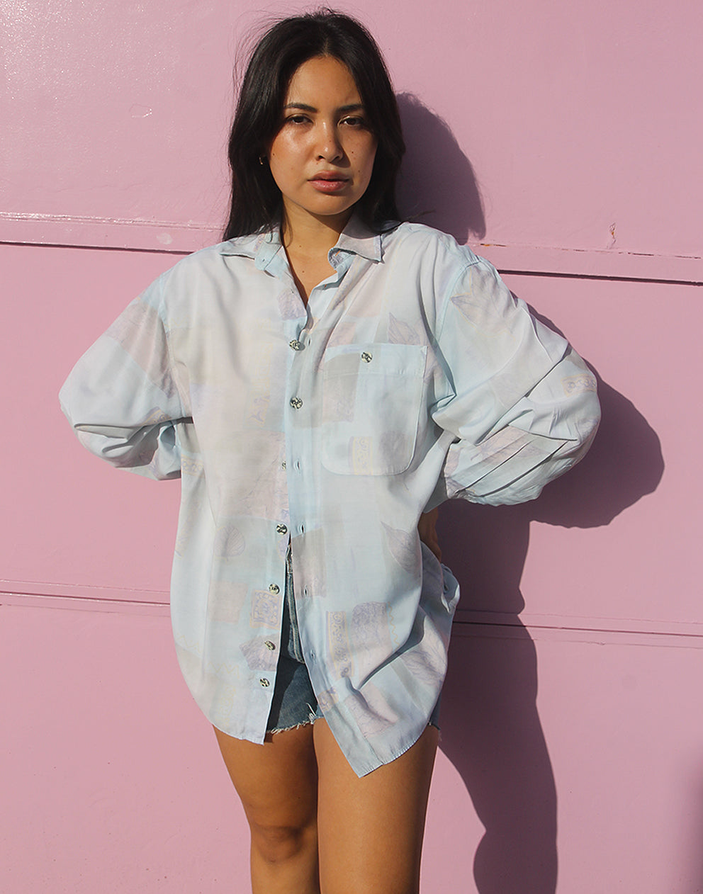 Pale Blue Long Sleeve Shirt