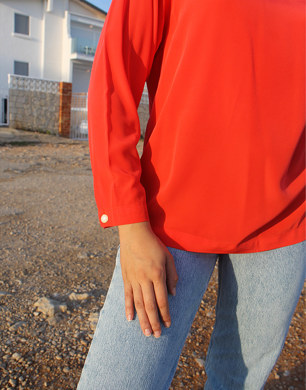 womens top red