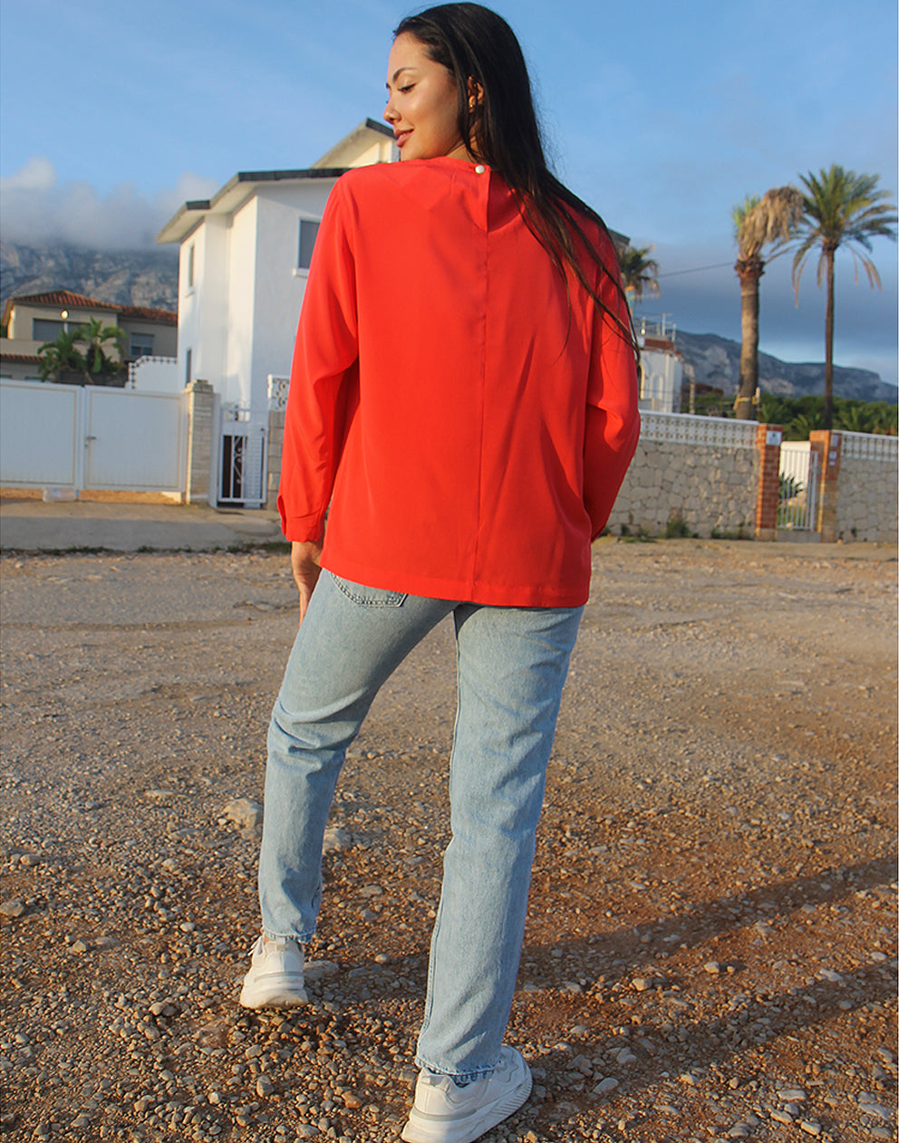 womens top red