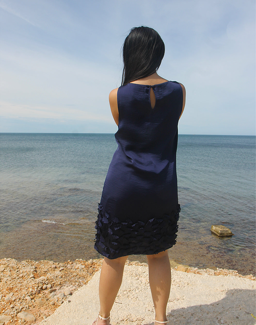 Navy Blue Sleeveless Dress