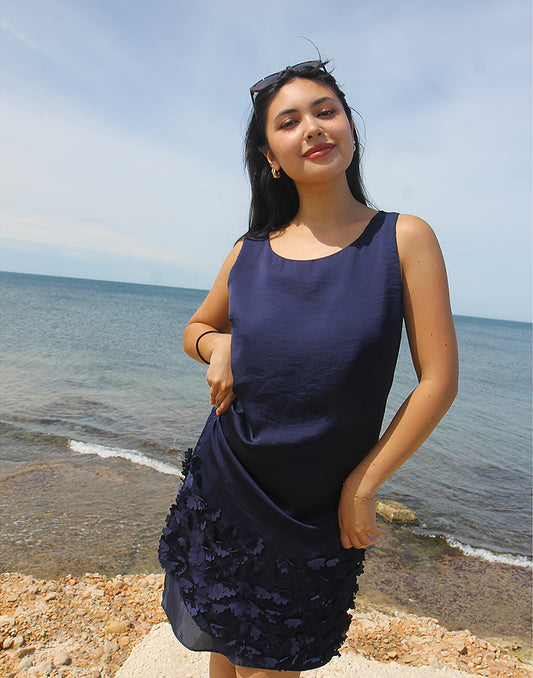 Navy Blue Sleeveless Dress