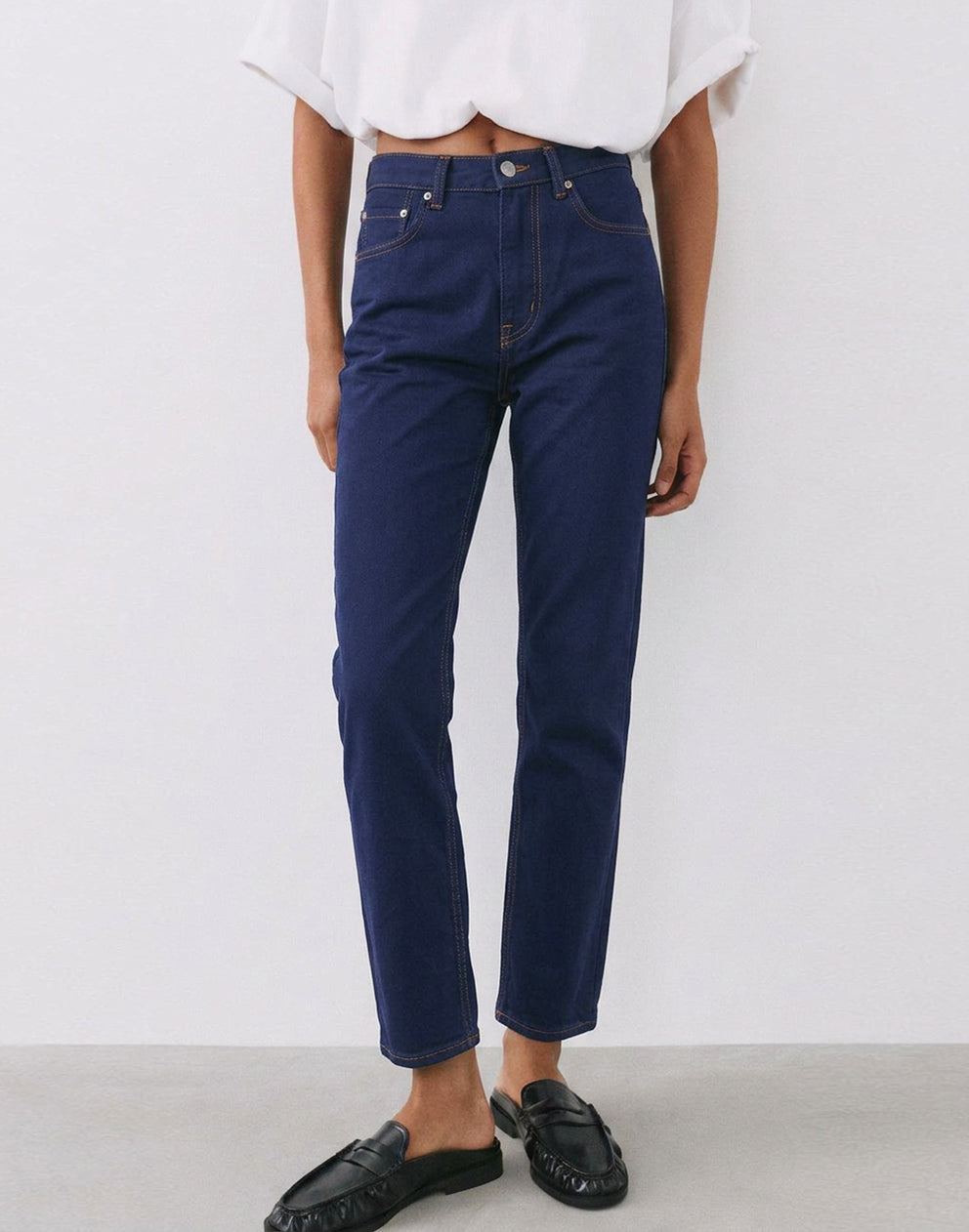Navy Blue Jeans – Womens Petite Jeans | 26W 31L