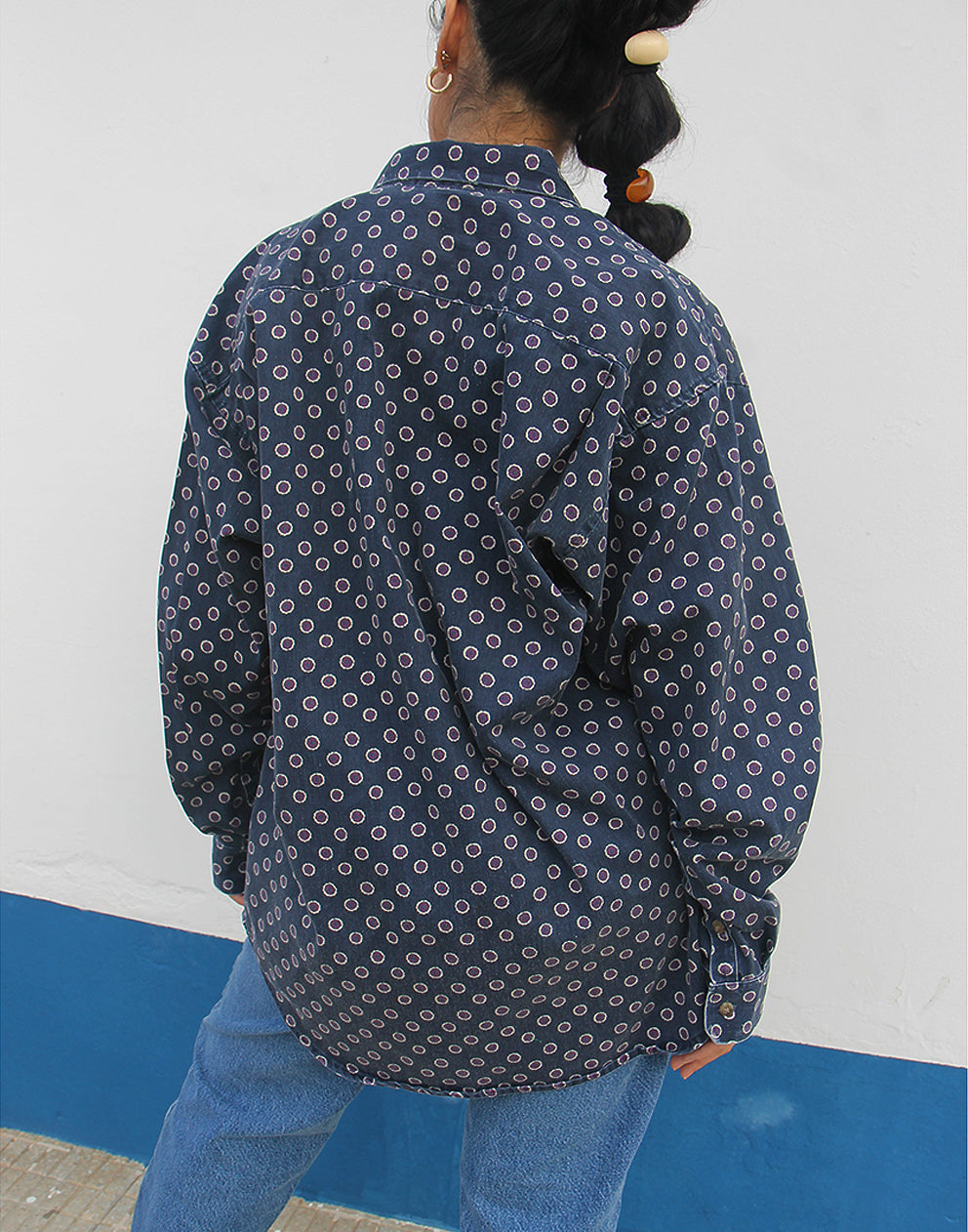 Navy Blue Denim Shirt