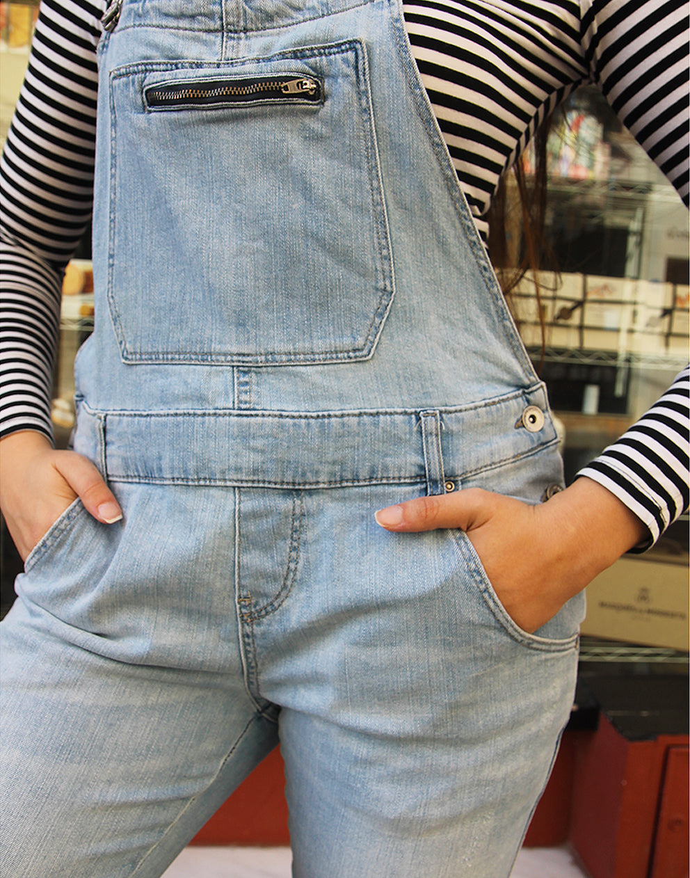 Long Dungaree in Light Blue