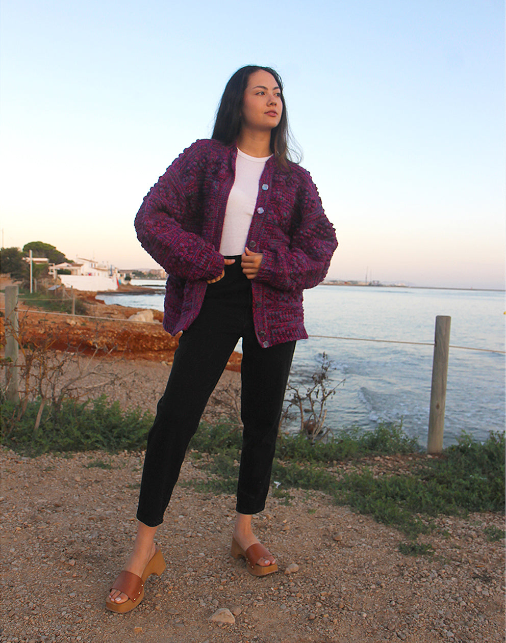 Pink Wool Cardigan