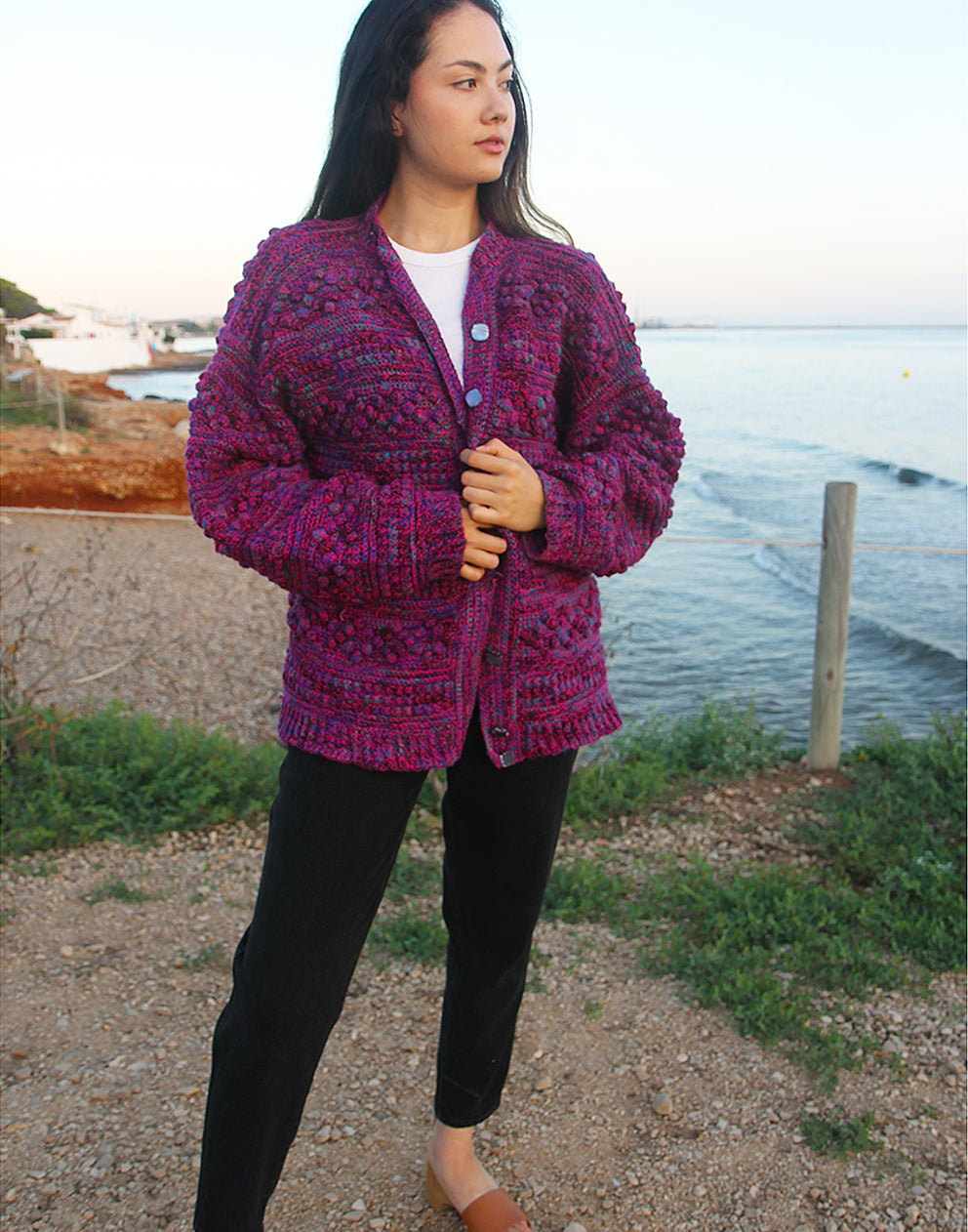 Pink Wool Cardigan