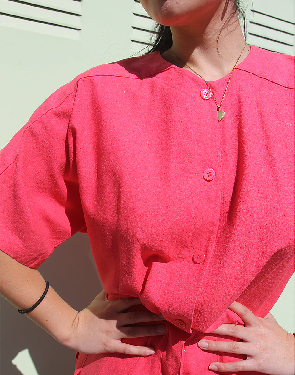 Pink Silk Midi Dress - EU 36/38