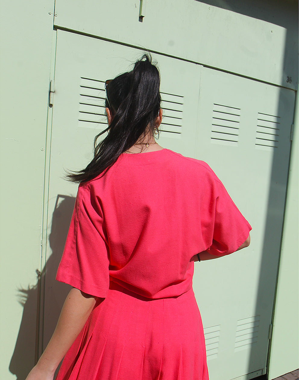 Pink Silk Midi Dress - EU 36/38