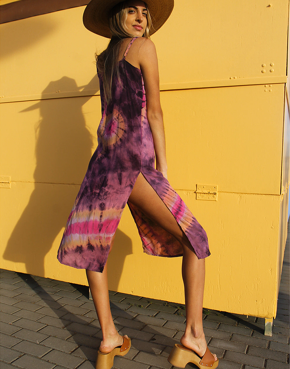 Pink and purple hot sale tie dye dress