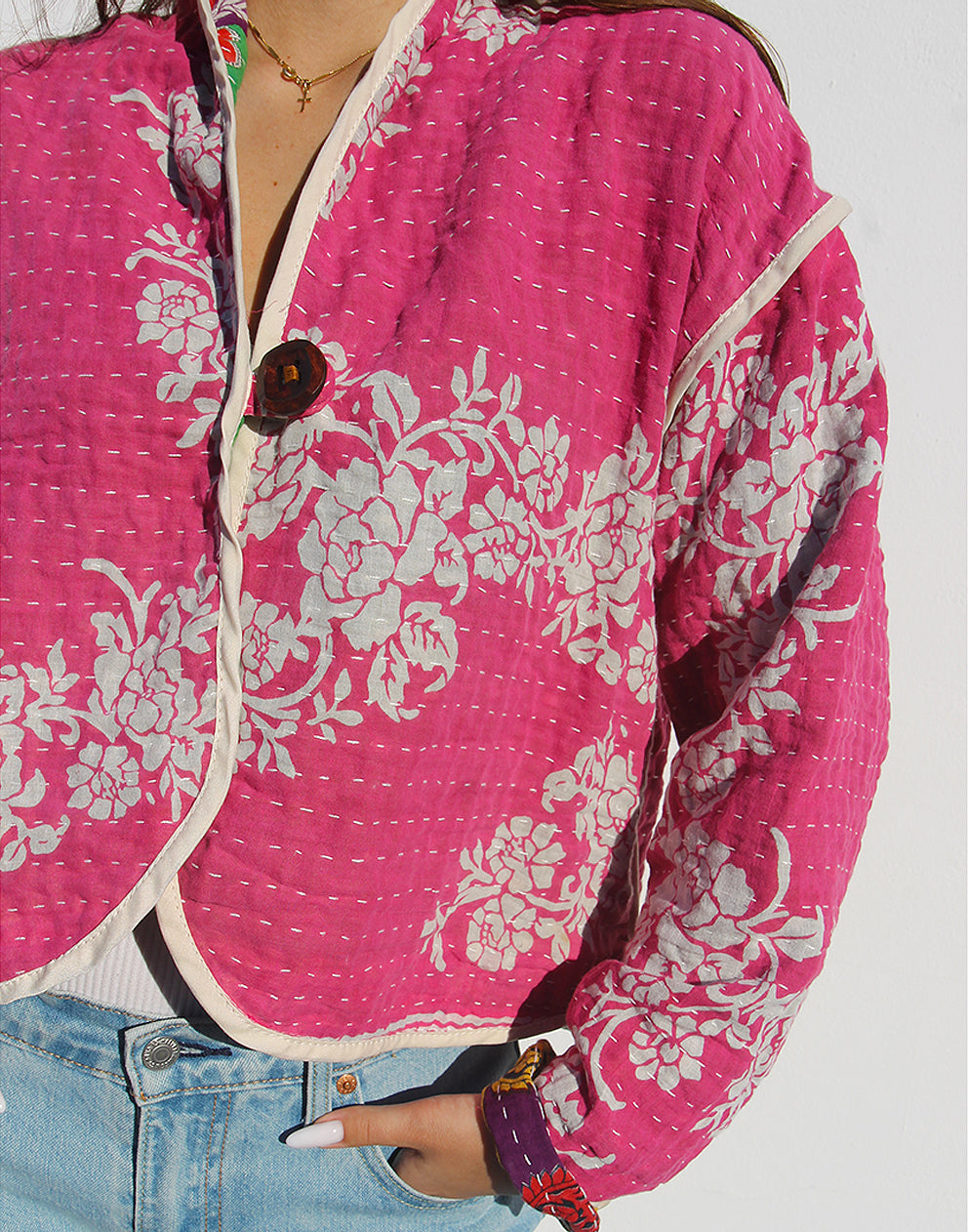 PINK QUILTED JACKET