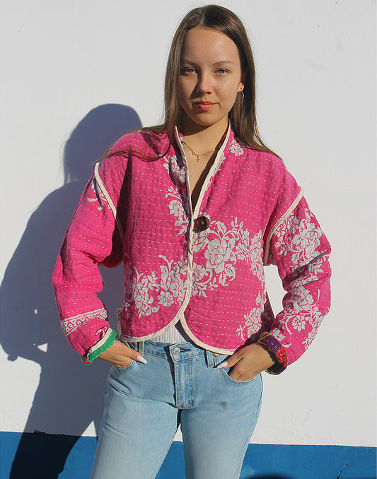 PINK QUILTED JACKET