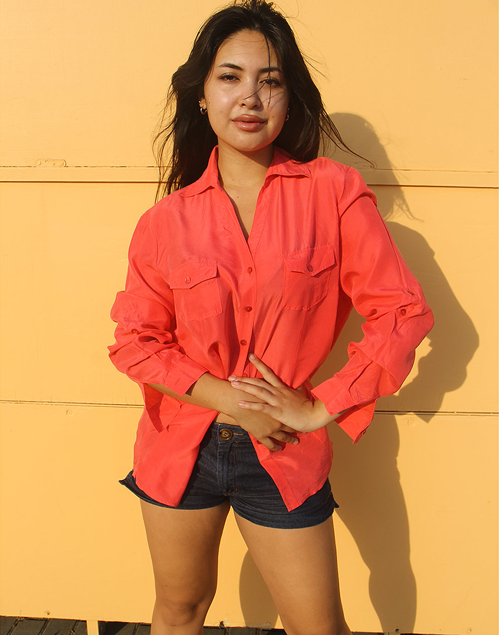 Pink Silk Shirt