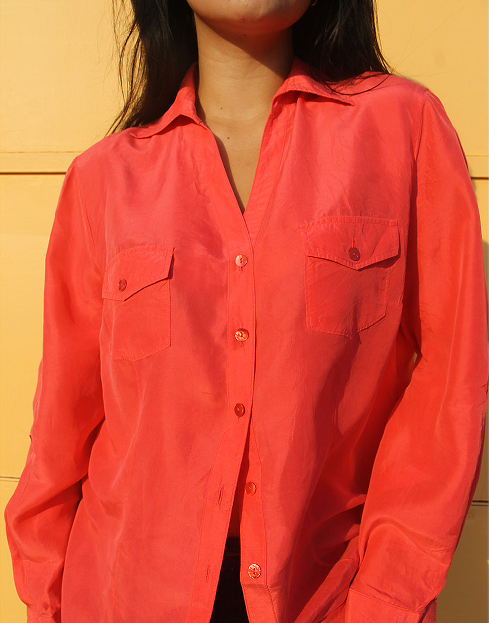 Pink Silk Shirt