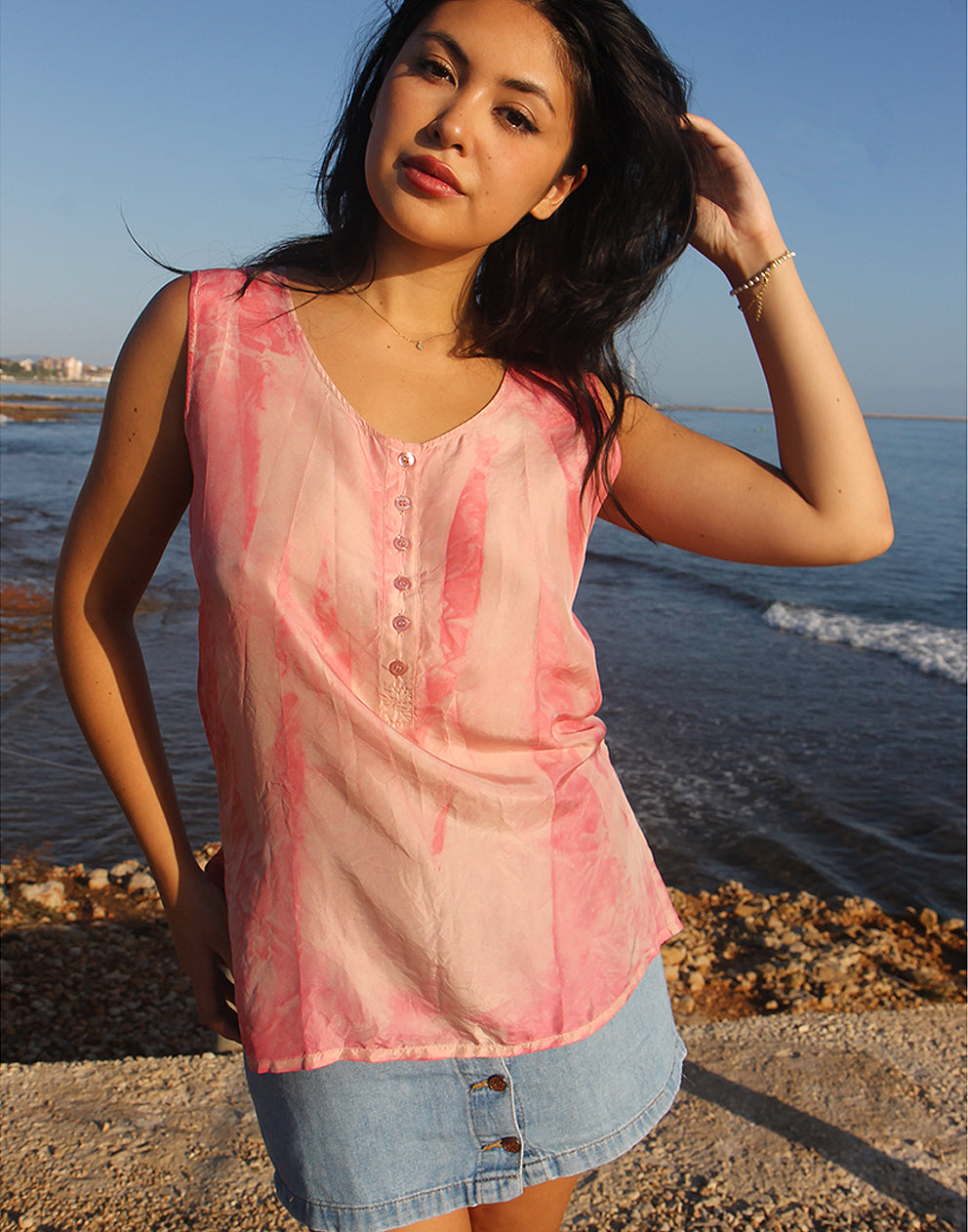Pink Silk Blouse