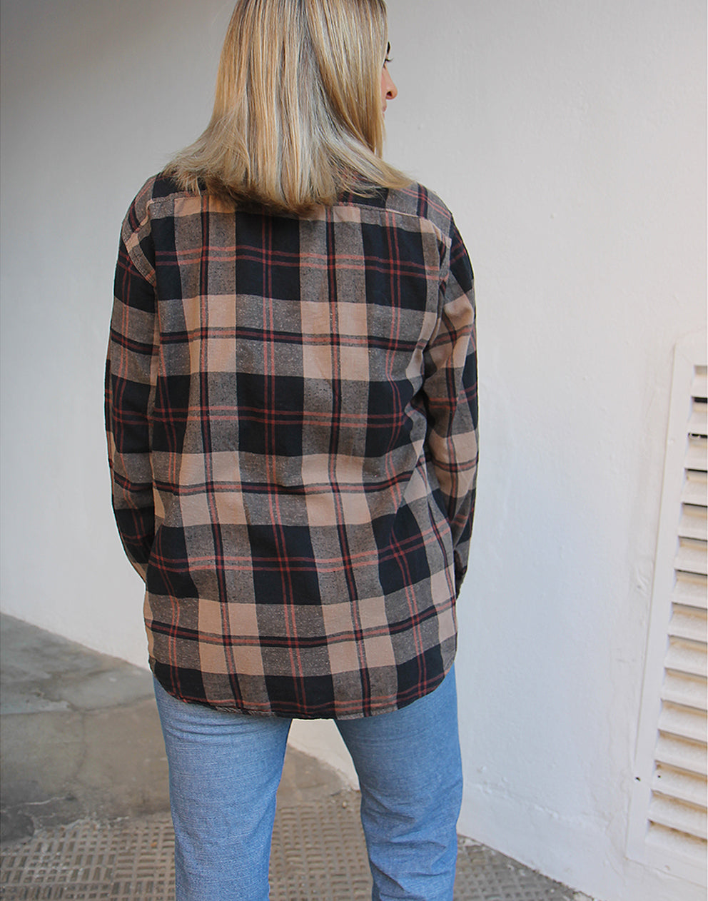 Check Flannel Shirt in Brown