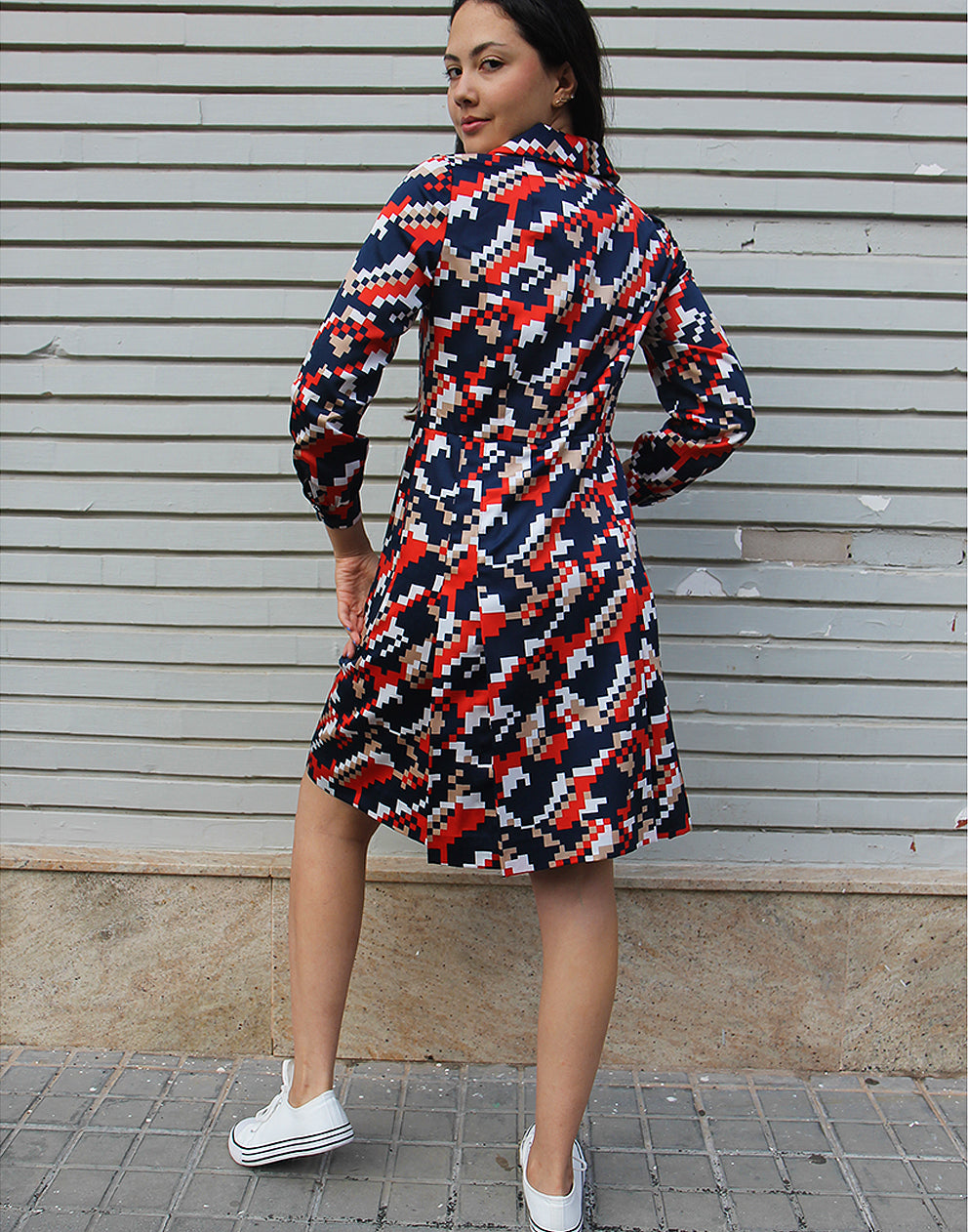 Printed Shirt Dress