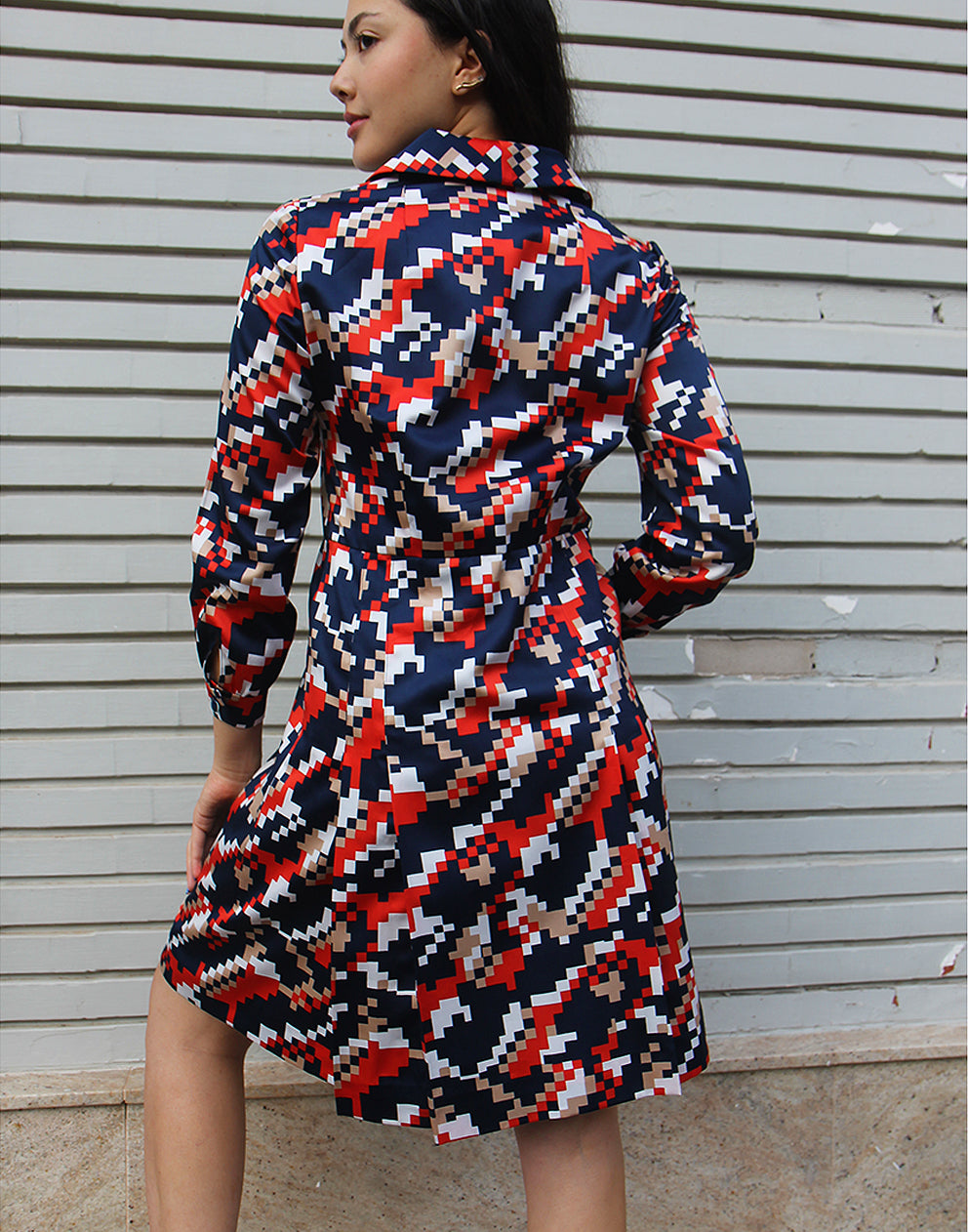 Printed Shirt Dress