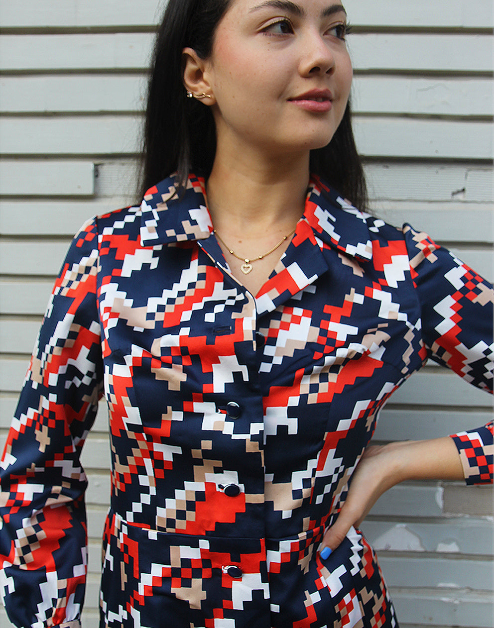 Printed Shirt Dress