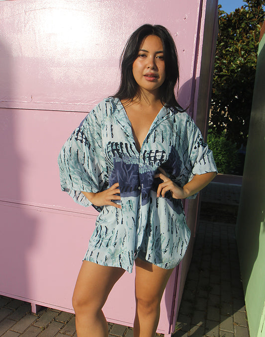 Printed Vintage Short Sleeve Shirt