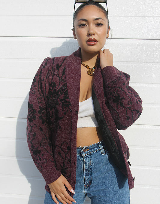 Purple Cardigan