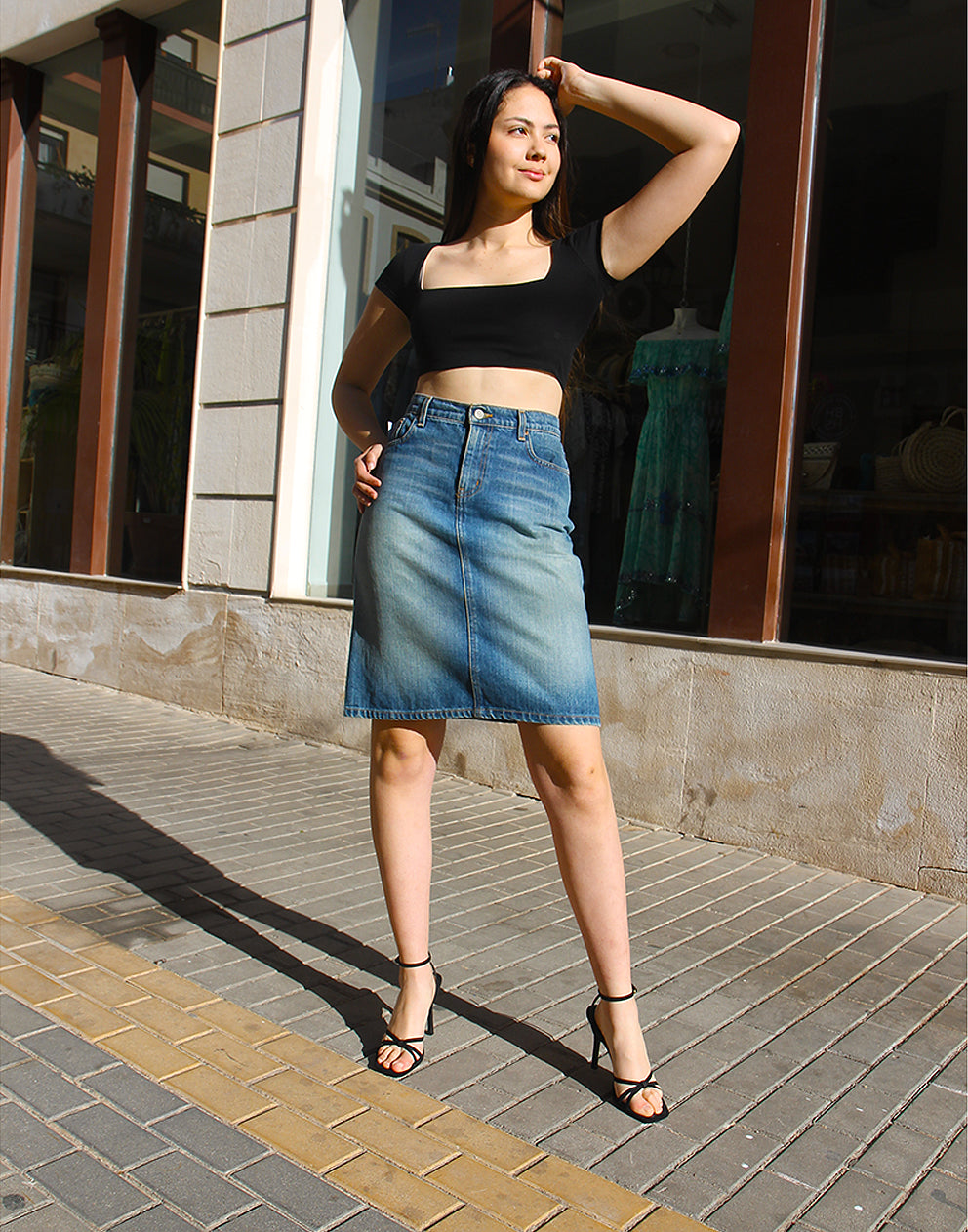 Denim skirt ralph lauren best sale