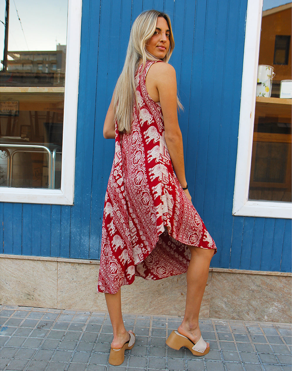 Casual Summer Dress in Red