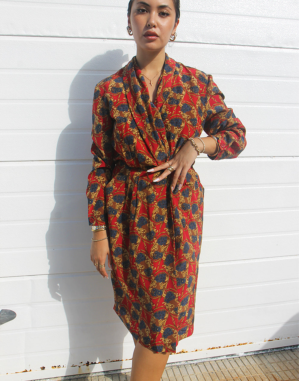 Long Sleeve Red Dress