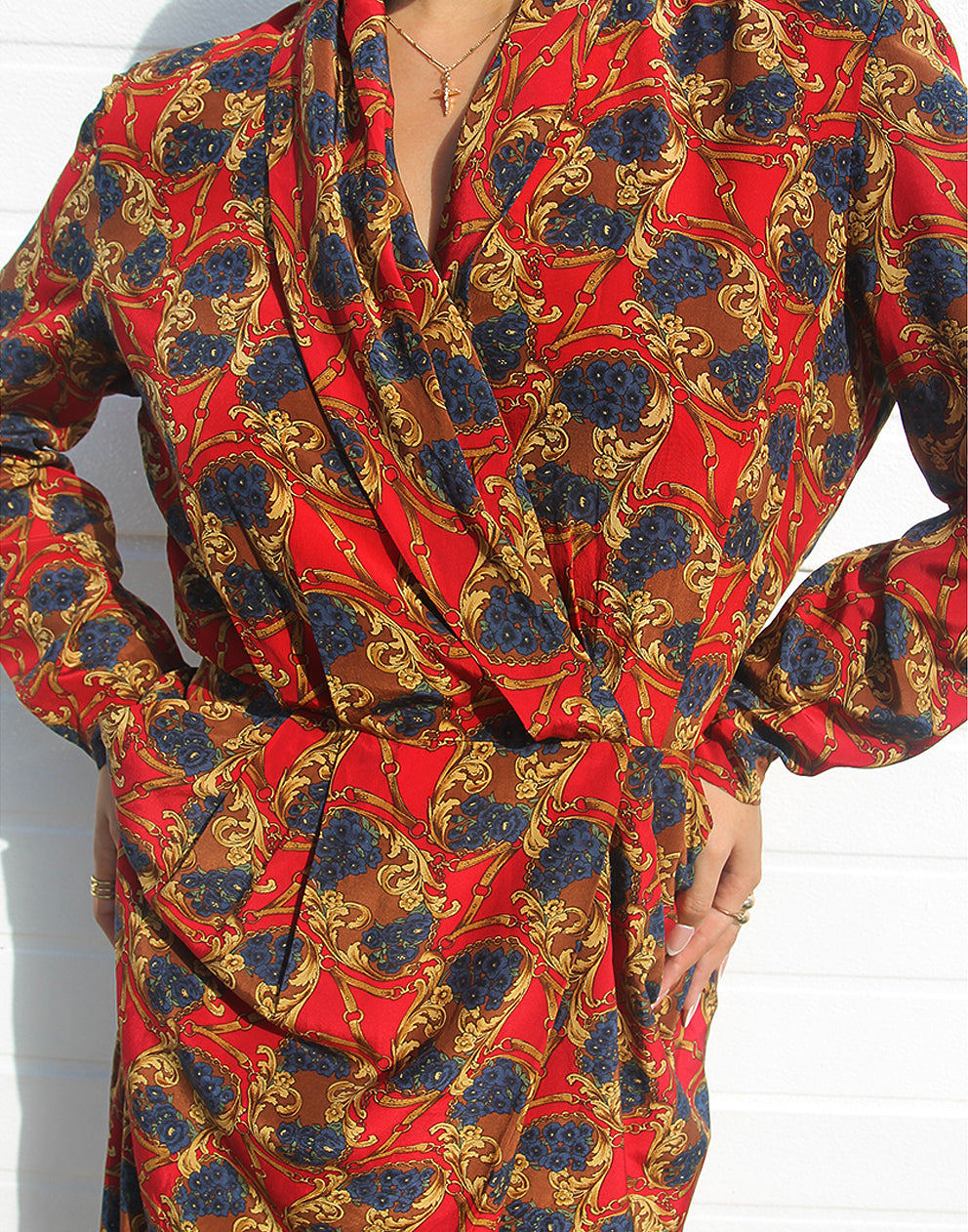 Long Sleeve Red Dress