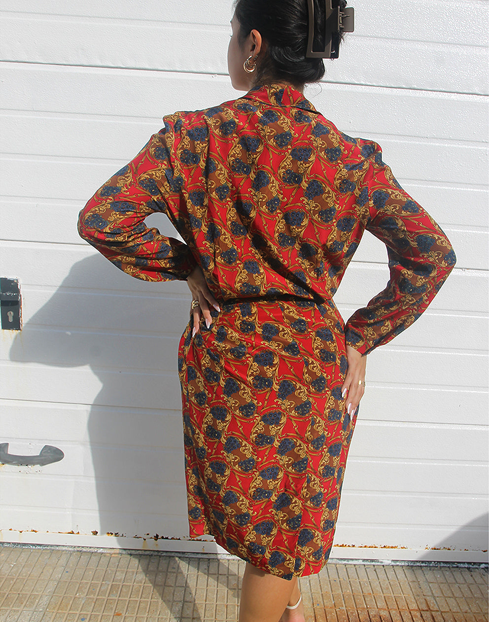 Long Sleeve Red Dress