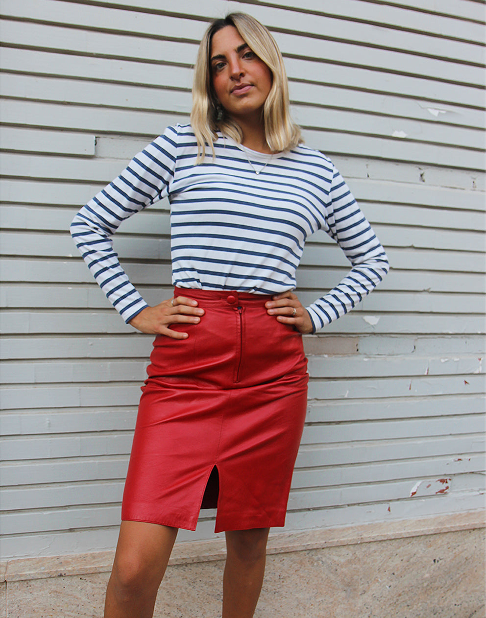 Red Leather Skirt