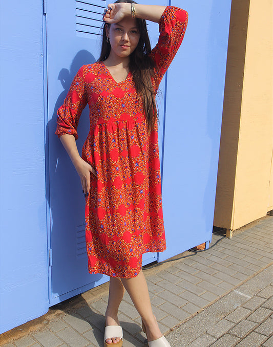 Long Sleeve Floral Dress