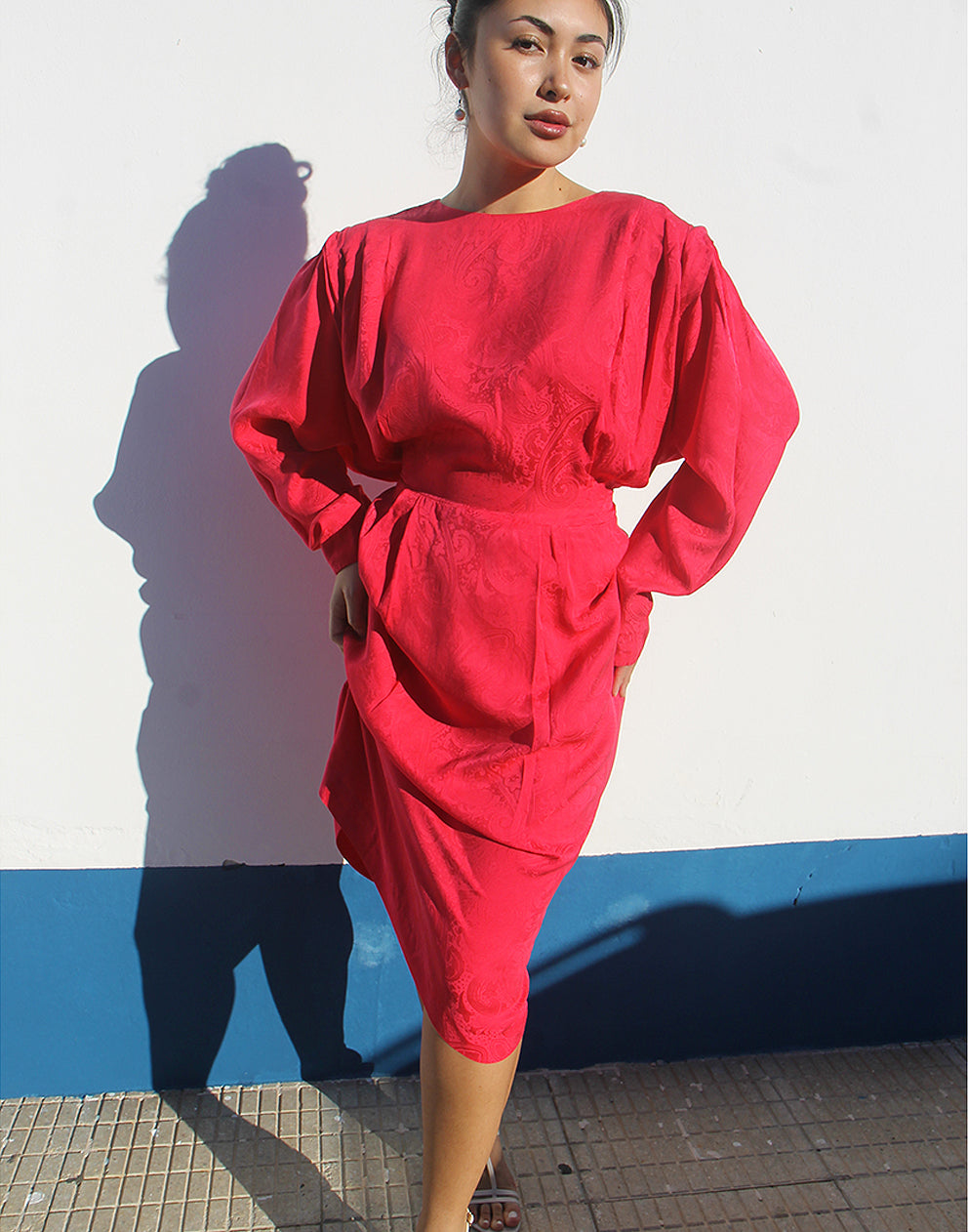 Red Silk Dress