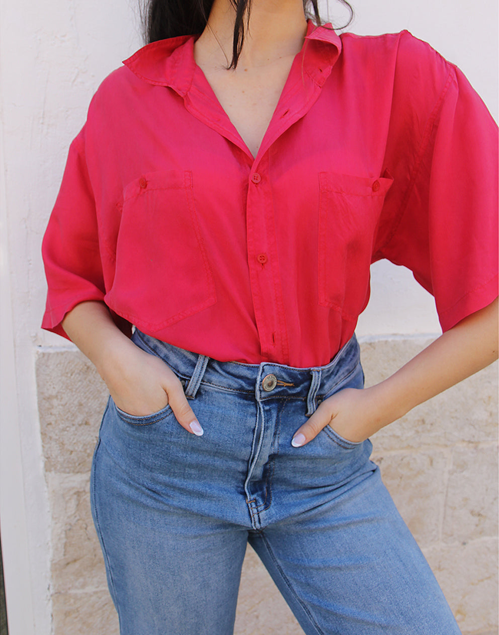 Red Silk Shirt