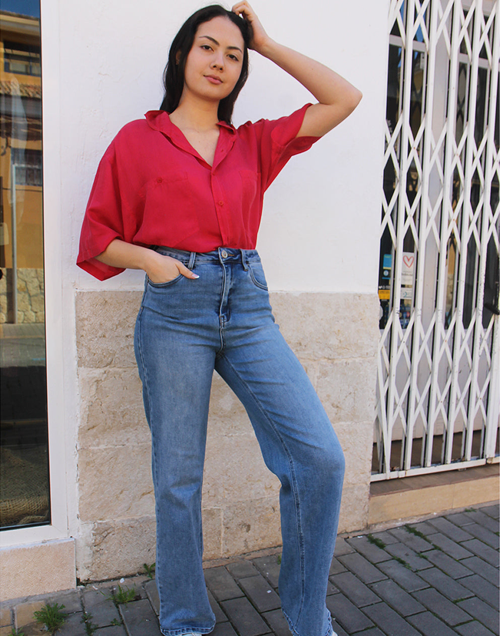 Red Silk Shirt