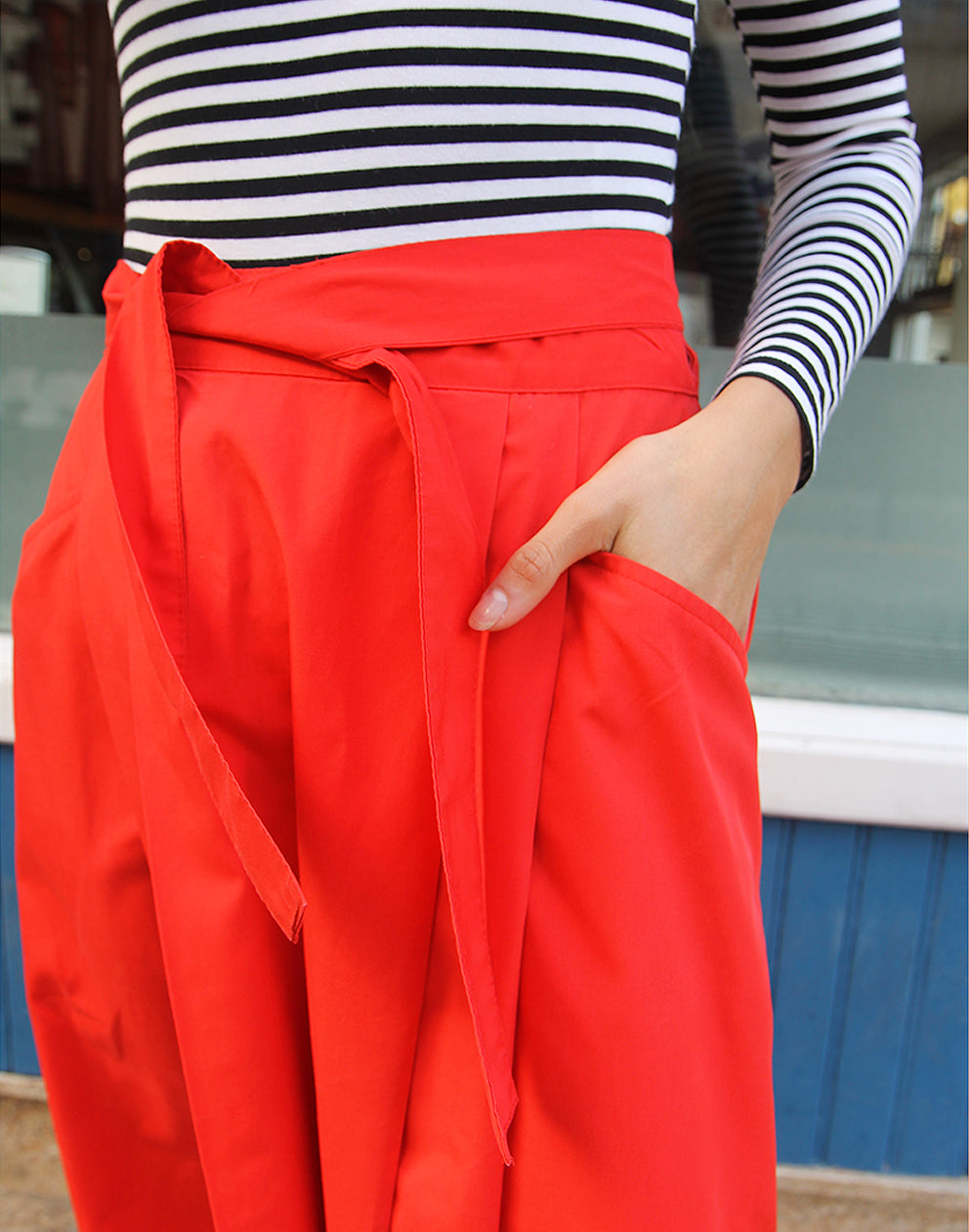 Red A Line Skirt