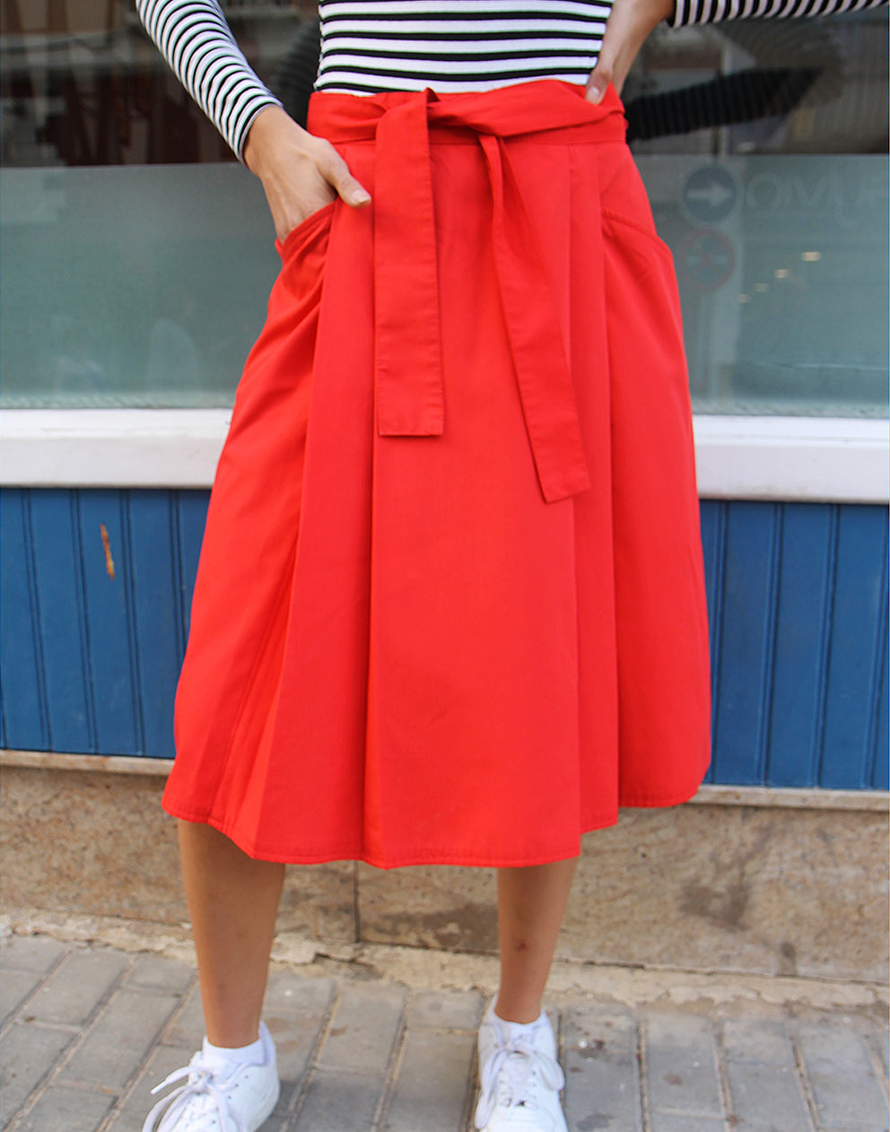 Red A Line Skirt