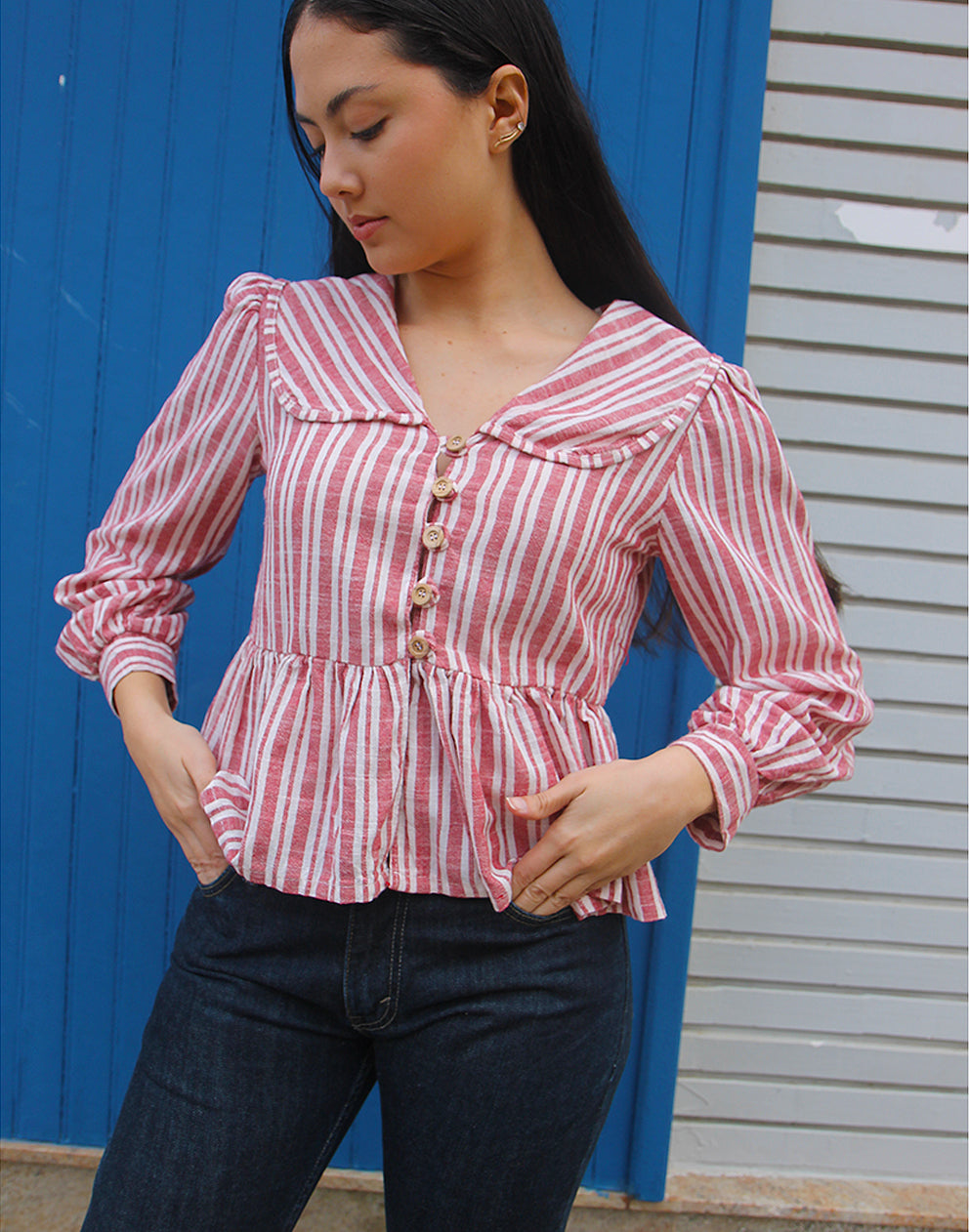 Wide Collar Blouse