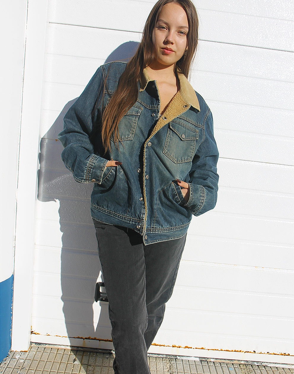 sherpa denim jacket