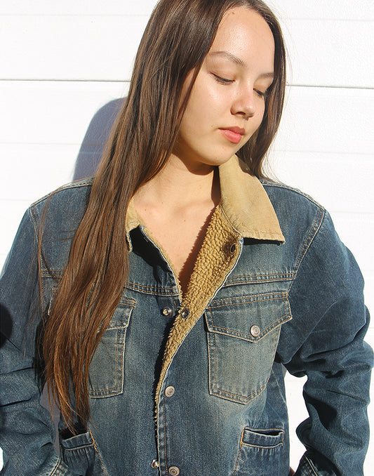 sherpa denim jacket
